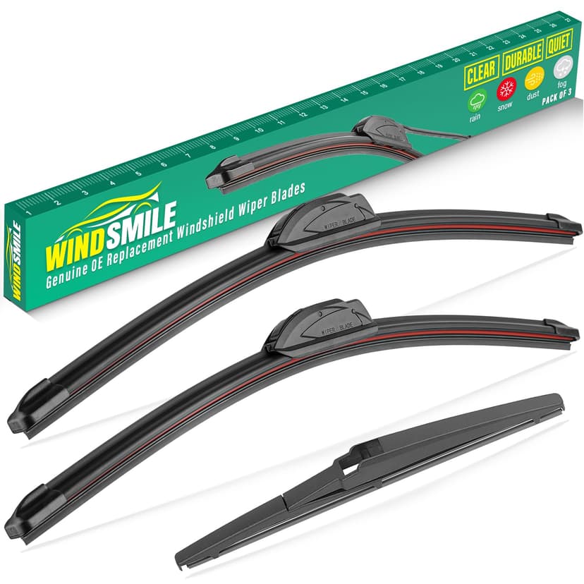 22" 21" 12" Windshield Wiper Blades Replacement for Dodge Durango 2011-2025 / Jeep Grand Cherokee 2011-2013 Premium All Weather Front Rear Wipers Set - OEM Quality (Pack of 3)