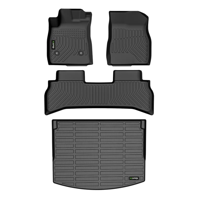 HAFIDI All Weather Floor Mats for Chevy Trailblazer FWD 2021-2024 2025 2026 & Cargo Liner for Trailblazer FWD (Only Fit Cargo in Upper Deck Position) 2021-2026 Set - Black