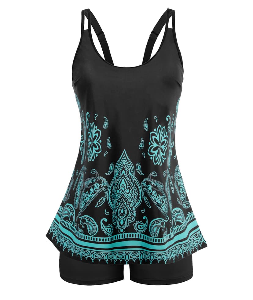 Arolina Tankini Swimsuits for Women Tummy Control Two Piece Bathing Suits Flowy Swim Tops with Boy Shorts