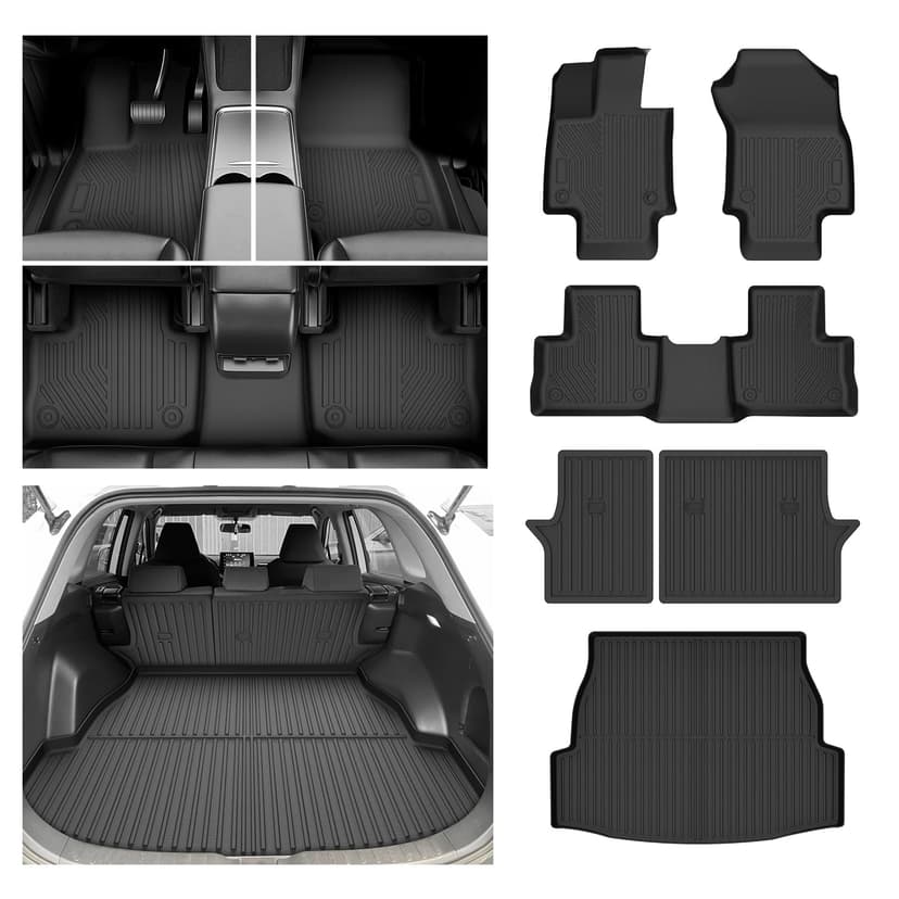 Cartist Floor Mats for Toyota RAV4 (Include Hybrid) 2019-2024 2025, All Weather Cargo Liner for RAV4 Accessories, Heavy Duty Car Mats for RAV4 LE/XLE/Limited/TRD/Adventure, Car Accessories