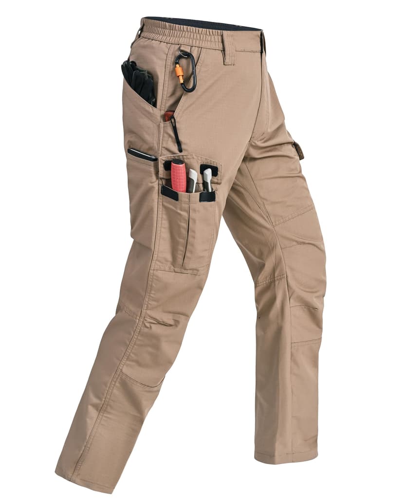 Mens Cargo Pants Ripstop Water Resistant Breathable Tactical Hiking Pants with 7 Pockets