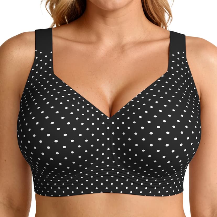 LetsJoli Jelly Bras for Women No Underwire Plus Size Push Up Supportive | Full Coverage, Wireless Support Lift, For Older Women Large Breasts, Minimizer, Seamless Everyday Bra