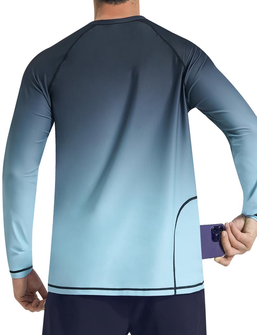 Mens Swim Shirts UPF 50+ Sun Protection Rash Guard Beach Fishing T Shirts | Lightweight Water Swim Shirt.Quick Dry,4-Way Stretch Fabric.Athletic Hiking Sports,Beach Fishing Cooling Shirts for Men