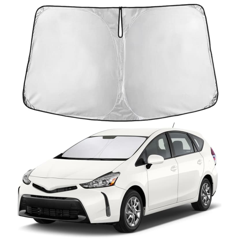 Autovir Windshield Sun Shade Fit for 2010-2013 2014 2015 Toyota Prius Hatchback Sunshade, Front Car Window Shades Sun Visor, Blocks UV Rays & Heat, Car Accessories