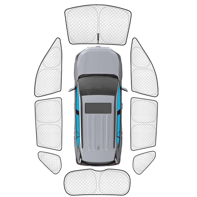 KMF Thicken Car Window Shades for Toyota RAV4 2019-2025 Accessories, 5th Gen RAV 4 Full Car Window Covers Sunshade for Windshield Side Rear,UV Block and Blackout Privacy for Car Camping Outdoor 8pcs
