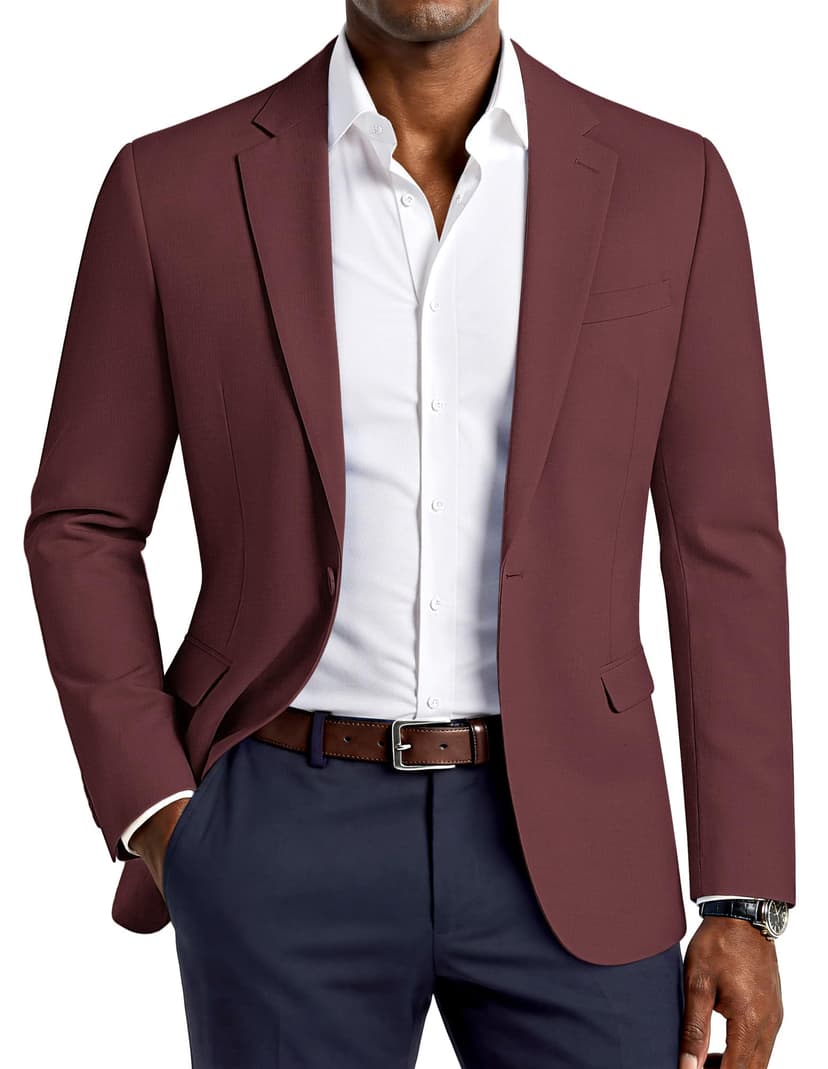 PJ PAUL JONES Men's Lightweight Sport Coat Casual One Button Blazer Breathable Sportcoat