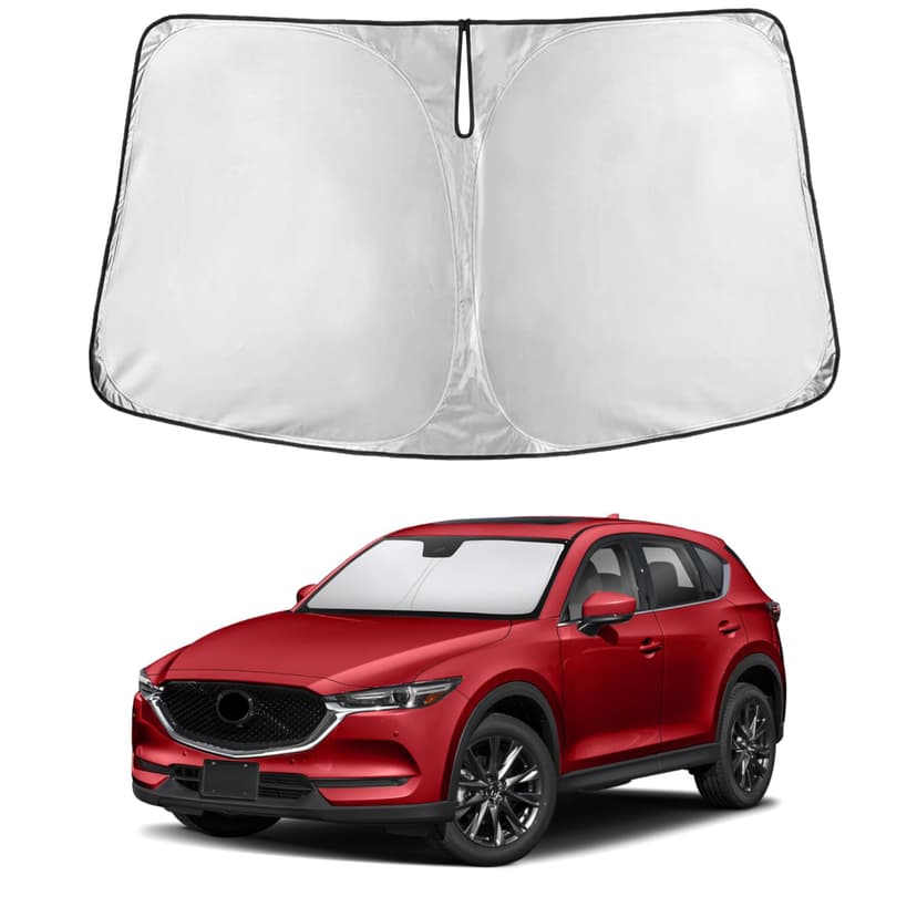 EcoNour Windshield Sunshade Compatible for Mazda CX-5 2017-2024 2025 2026, Sun Visor for Front Windshield & Window Sun Shade Cover, UV Heat Blocker & Protector, Car Accessories