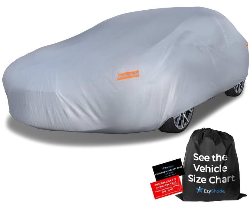 EzyShade Multi-Layer Waterproof Sports Car Cover - See Vehicle Size-Chart - Outdoor All Weather Full Exterior Covers for Automobiles - Corvette Mustang Trans Am Classic Cars. Size C4 (See SizeChart)