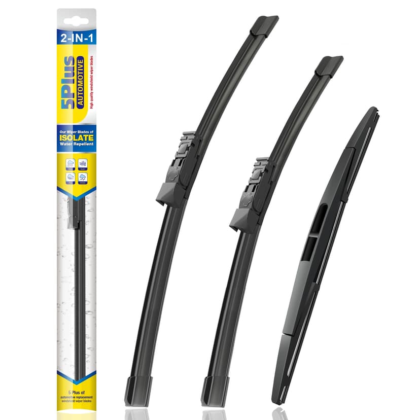 5 PLUS® Silicone Windshield Wiper Blades Replacement for 2024 2023 2022 2021 2020 SUBARU Outback Wiper Blades(Set of 3),Automotive Replacement Windshield Wiper Blades-26"/18"/16"