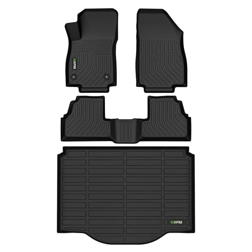 HAFIDI® Floor Mats & Cargo Liner Set Fit for 2014-2023 Chevy Trax & 2013-2023 Buick Encore (Not fit Encore GX) Car Mats for Trax All Weather Floor Liners TPE Custom Trax Accessories-Black