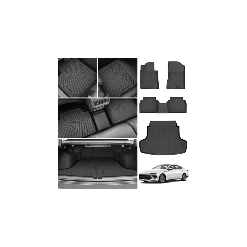 Cartist Floor Mats for Kia K5 (Only FWD Models) 2021-2026 & Hyundai Sonata/Sonata Hybrid 2020-2026, All Weather Cargo Liner for K5 Accessories, Heavy Duty Car Mats, Car Accessories