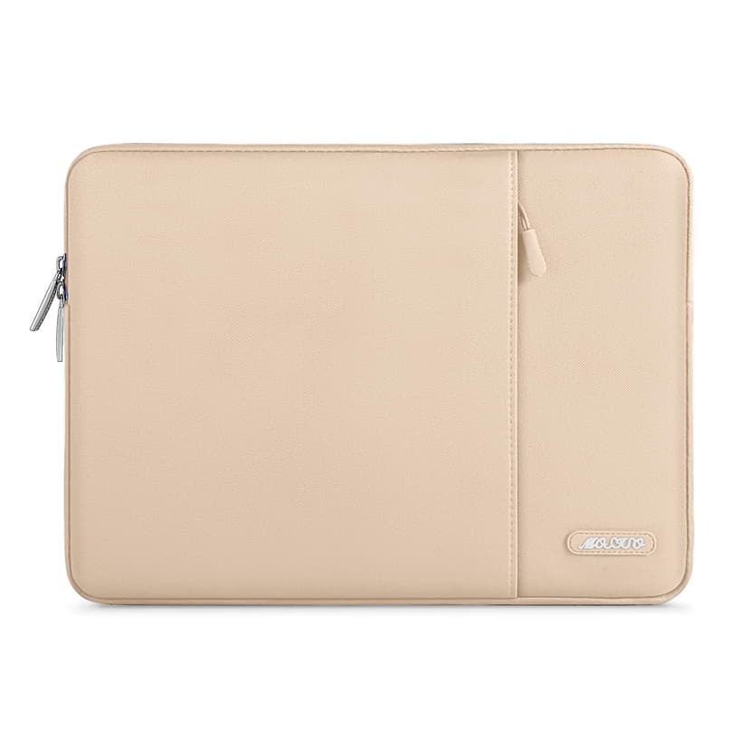 MOSISO Laptop Case 14 inch, 14 inch Laptop Sleeve Compatible with HP Lenovo Dell ASUS Acer, HP Stream, Dell Latitude, Lenovo IdeaPad, Polyester Vertical Computer Sleeve Bag with Pocket, Apricot