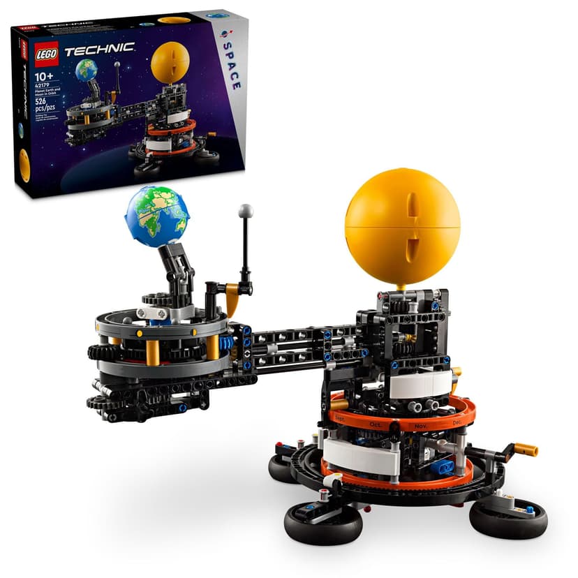 LEGO Technic Planet Earth and Moon in Orbit 42179 | Back to School Gift for Students, Building Toy, Boys & Girls, Ages 10+, Space Decor for Kids Bedroom, 526 pcs