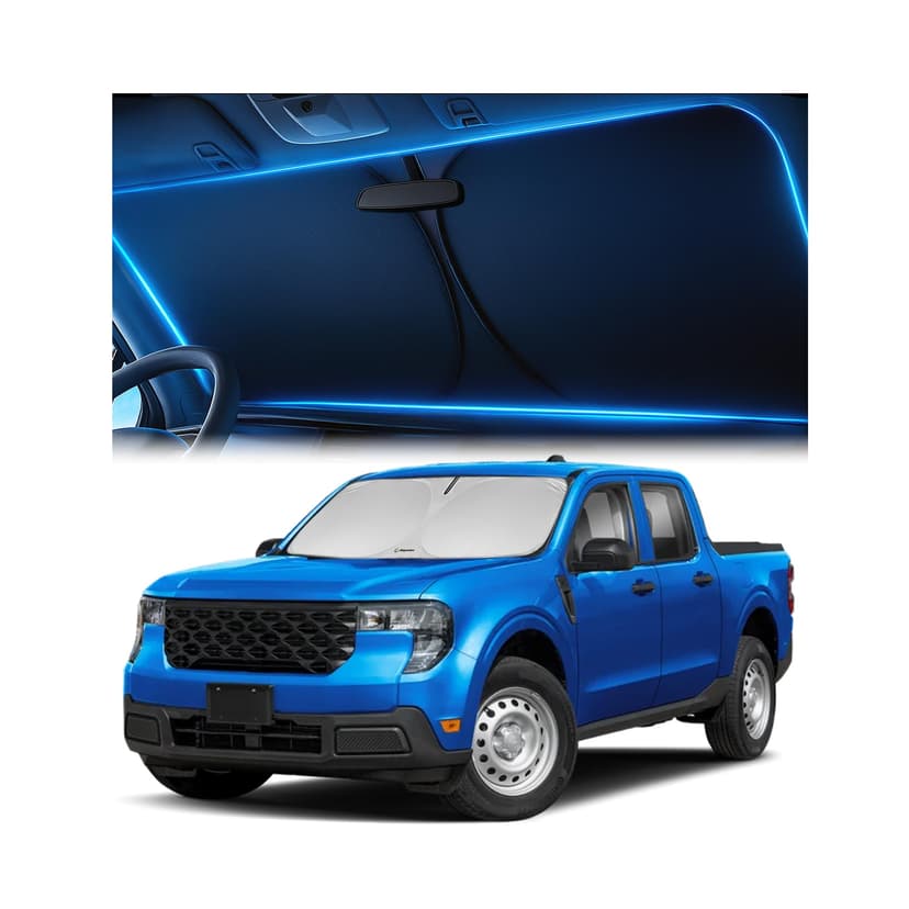 Magnelex Windshield Sun Shade for Ford Maverick 2022 2023 2024 2025 2026, Foldable Car Window Sunshade, Heat & UV Visor Cover, Reflective Front Shades Accessories