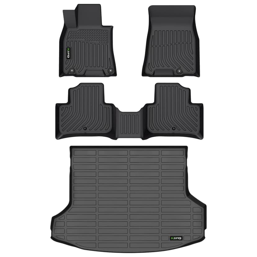 HAFIDI All Weather Floor Mats & Cargo Liner for Genesis GV70 2022-2025 2026 (Not Electrified GV70) Custom Fit Full Set Accessories - Black