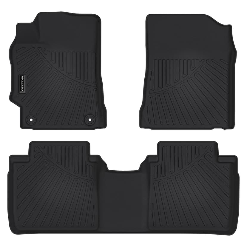 Floor Mats for 2012-2017 Toyota Camry (Include Hybrid) All Weather Protection TPE Rubber Full Set Automotive Floor Liners for 2017 Camry Hybrid Accessories, Odorless Anti-Slip, 1st & 2nd Row, Black