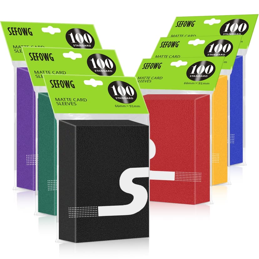 600 Count MTG Card Sleeves, 6 Colors Matte Card Sleeves, Standard Magic Cards Sleeve for TCG, Sturdy Shuffling Colored Deck Protectors for MTG TCG Trading Sports Baseball Game Cards