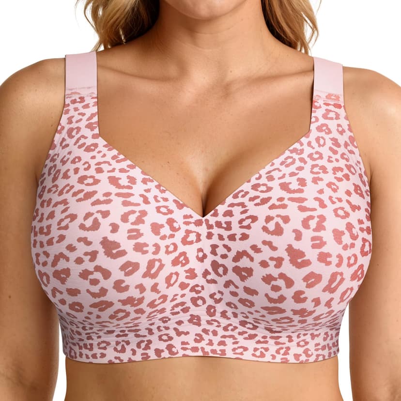 LetsJoli Bras for Women Supportive Wireless Push Up Bra Full Coverage No Underwire Seamless Plus Size for Older Women