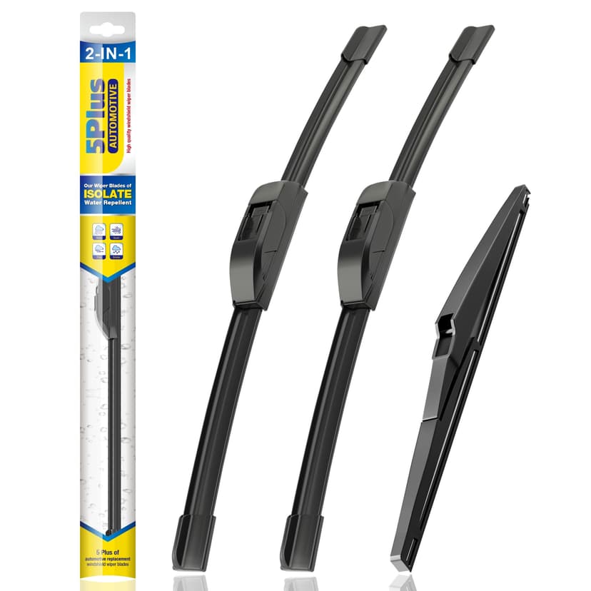 5 PLUS® Silicone Windshield Wiper Blades Replacement for 2021-2014 JEEP Grand Cherokee Wiper Blades(Set of 3),Automotive Replacement Windshield Wiper Blades-22"/21"/11"
