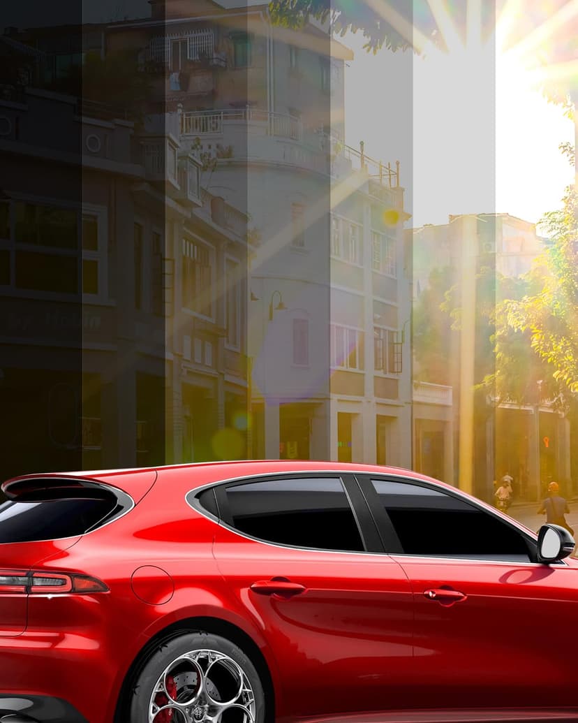 IAQWE 20% VLT Ceramic Car Window Tint Film 20 in x 20 ft Roll, High Heat Rejection, UV Block & Privacy, Shatterproof & Scratch Resistant - Black