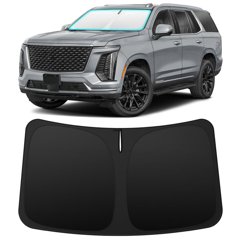 INSAUTO Custom Fit Windshield Sun Shade for Cadillac Escalade 2021-2026 | Foldable Front Window Sunshade Car Accessories, UV & Heat Reflector, Keeps Interior Cool, Includes Storage Bag