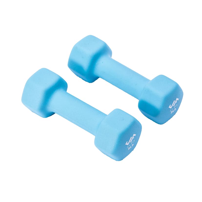 JFIT Dumbbell Pairs or Sets – Neoprene & Vinyl Coated Hand Weights for Home Gym, Strength Training, Aerobics, Cardio Exercise and Fitness
