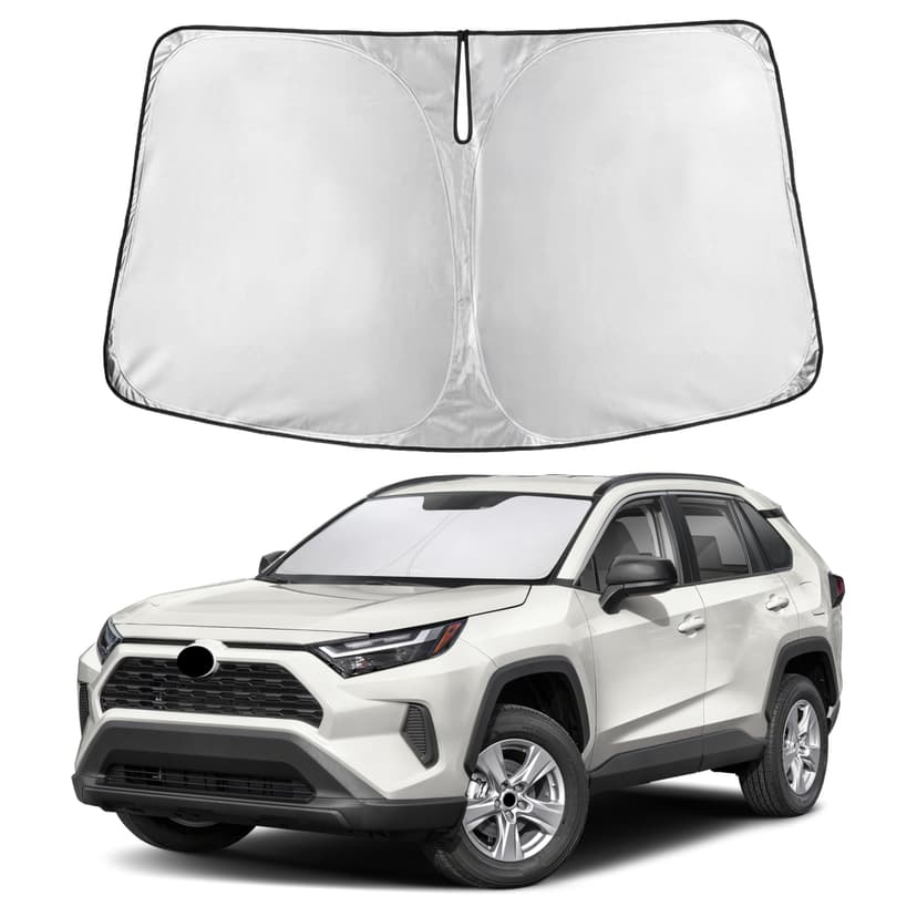 Autovir Windshield Sun Shade Fit for 2019-2024 2025 2026 Toyota RAV4 Sunshade, Front Car Window Shades Sun Visor, Blocks UV Rays & Heat, Car Accessories