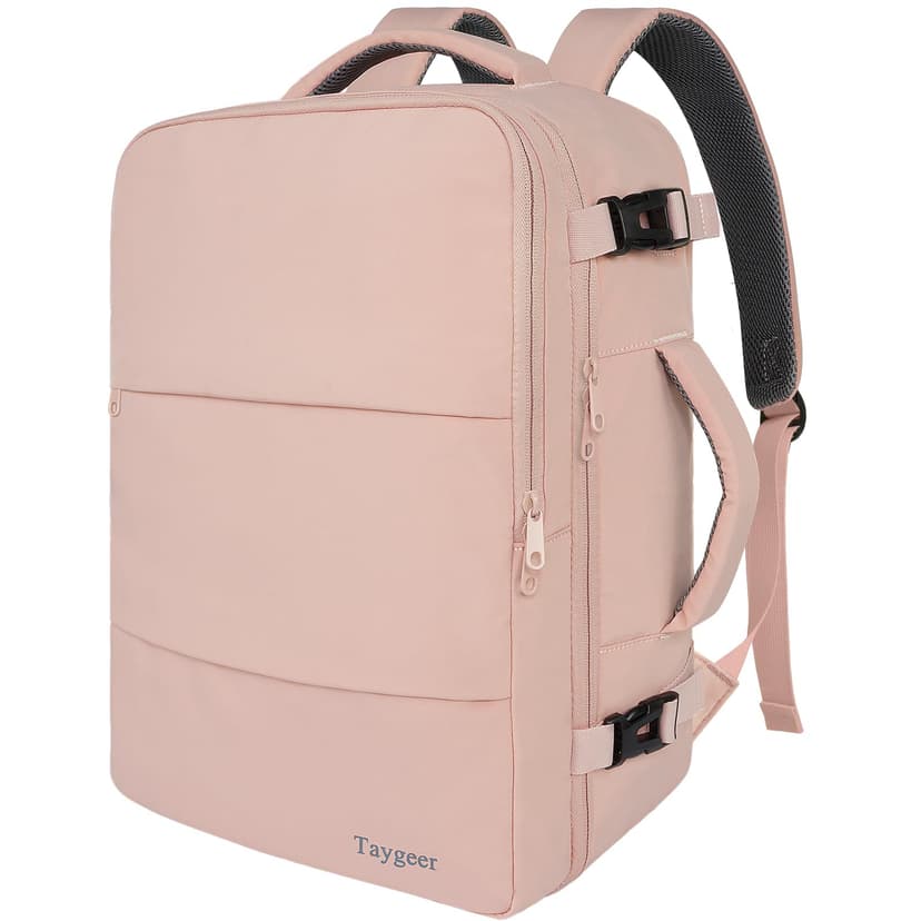 Taygeer Laptop Backpack for Women, Large Travel Backpack with 17.3 inch Laptop Compartment, TSA Friendly 40l Carry On Mochila, Daypack Business Computer Bag for Office Work Travel Essentials, Pink