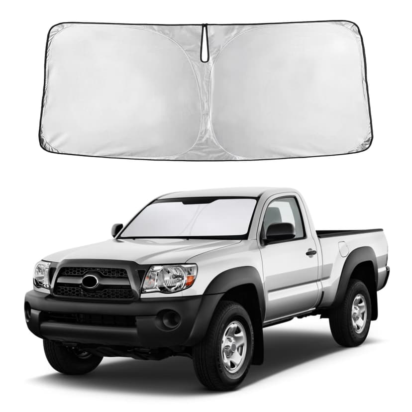Autovir Windshield Sun Shade Fit for 2005-2013 2014 2015 Toyota Tacoma Sunshade, Front Car Window Shades Sun Visor, Blocks UV Rays & Heat, Car Accessories