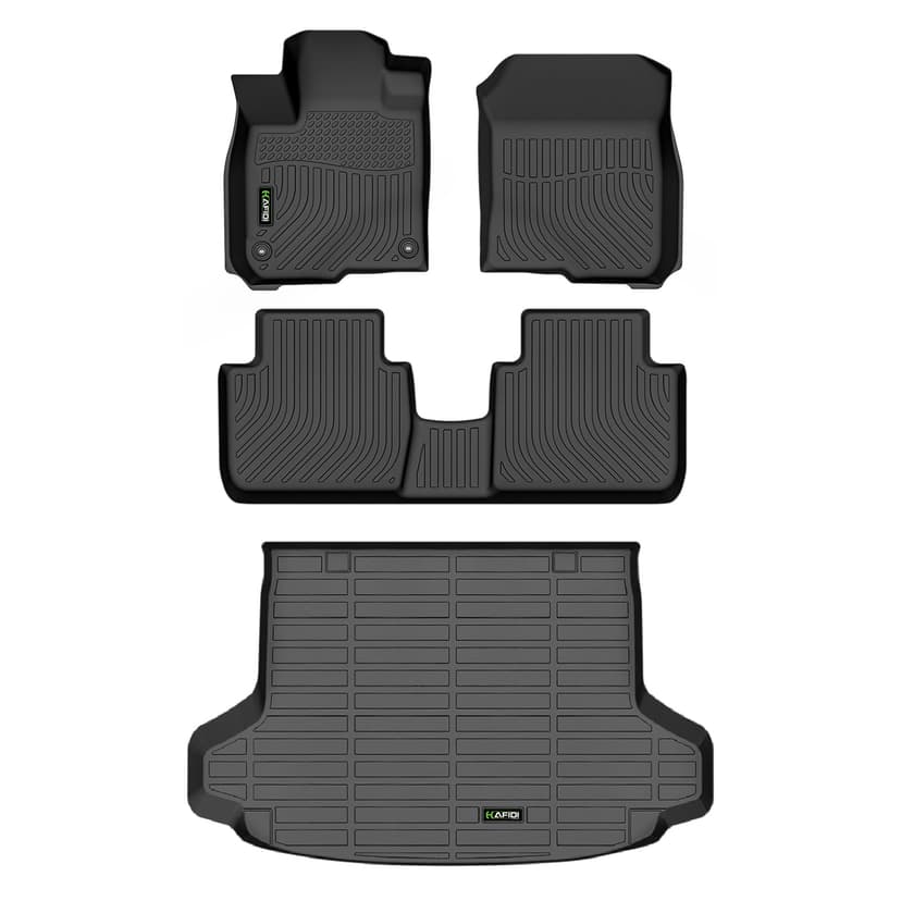 HAFIDI All Weather Car Floor Mats & Cargo Liner for Honda HR-V 2023 2024 2025 2026 2027/HR-V Hybrid 2023 2024 2025 2026 2027 Custom Fit Full Set Accessories - Black