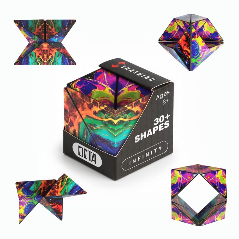 Shashibo Octa Magnetic Puzzle Toy, Stress Relief Fidget Toy | 30+ Possible Shapes, Sensory Fidget Toy For Adults & Kids, Fun Shape Shifting Puzzle Toy For All Ages