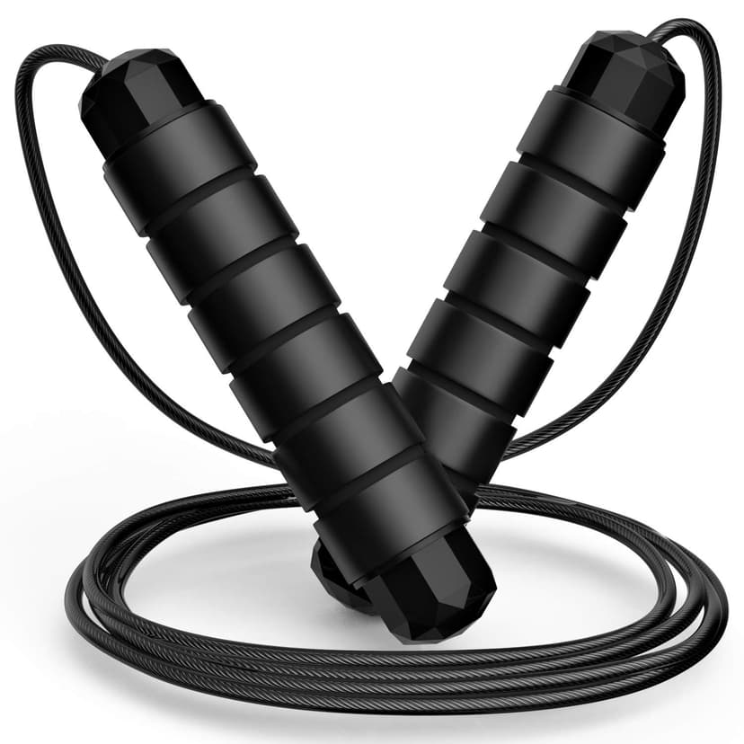 Jump Rope, Tangle-Free Rapid Speed Jumping Rope Cable with Ball Bearings for Women, Men, and Kids, Adjustable Steel Jump Rope with Foam Handles for Home Gym Exercise Fitness Workout Equipment & Slim B