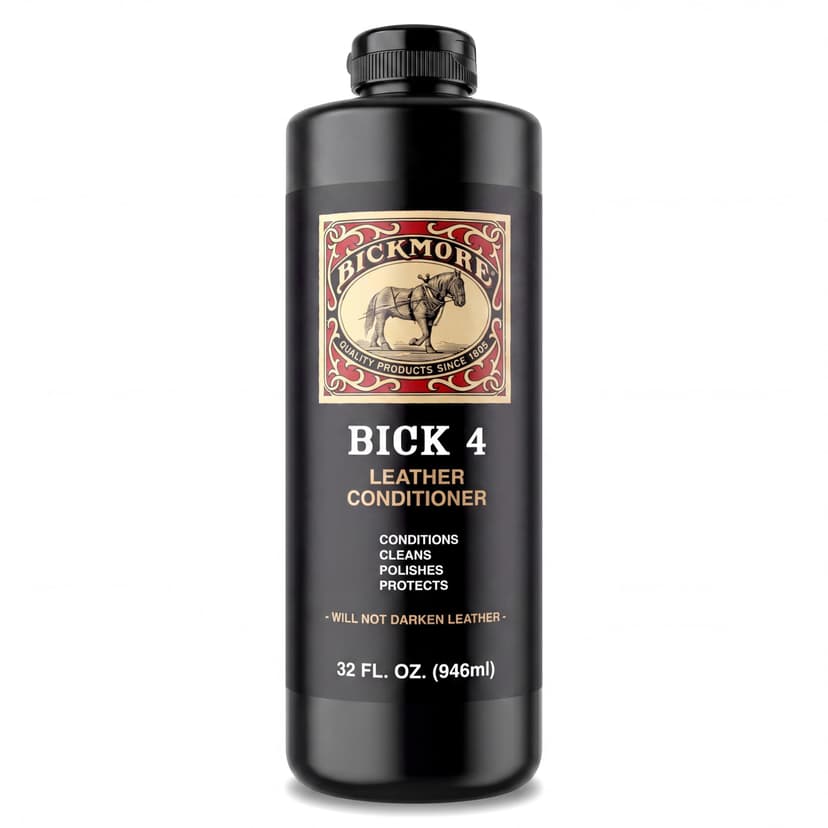 Bick 4 Leather Conditioner & Cleaner, Won't Darken Boots, Couch, Bags 32 oz | Made in USA, For Shoes, Furniture, Jackets, Auto Interiors, Apparel & Accessories