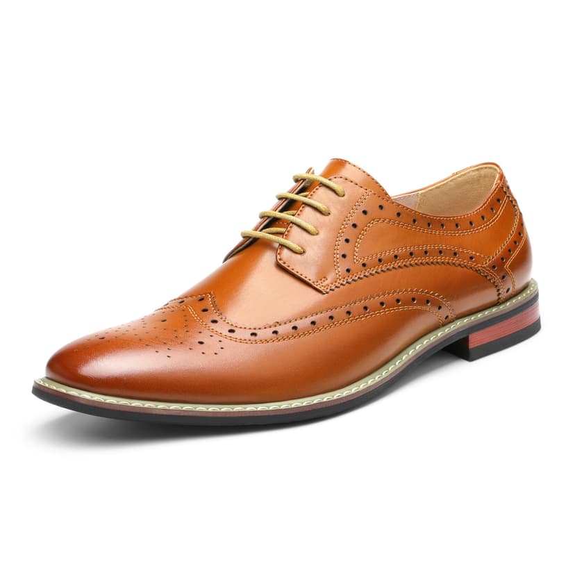 Bruno Marc Moda Italy Prince Men's Classic Modern Oxford Lace Dress Shoes