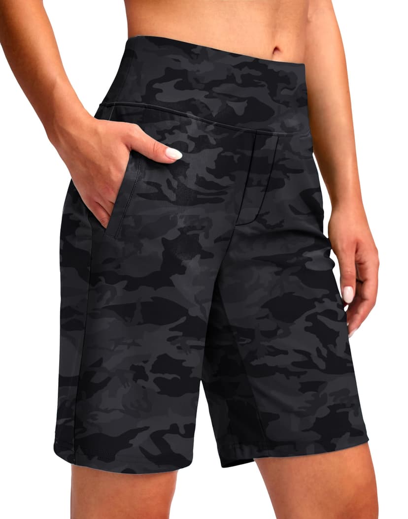 Viodia Women's 9" Long Swim Shorts Modest Swimsuits Bathing Suit Knee Length Bermuda Board Shorts for Women with Pocket