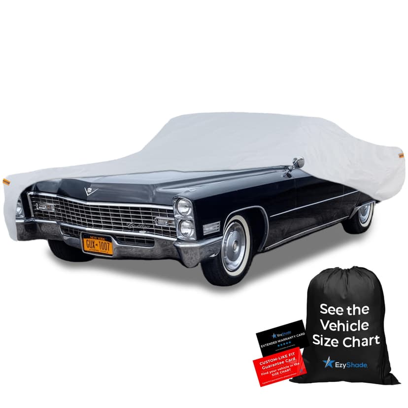 EzyShade Multi-Layer Waterproof Sports Car Cover - See Vehicle Size-Chart - Outdoor Full Exterior Covers for Automobiles - Thunderbird Impala Grand Fury Classic Cars. Size C7 (See SizeChart)