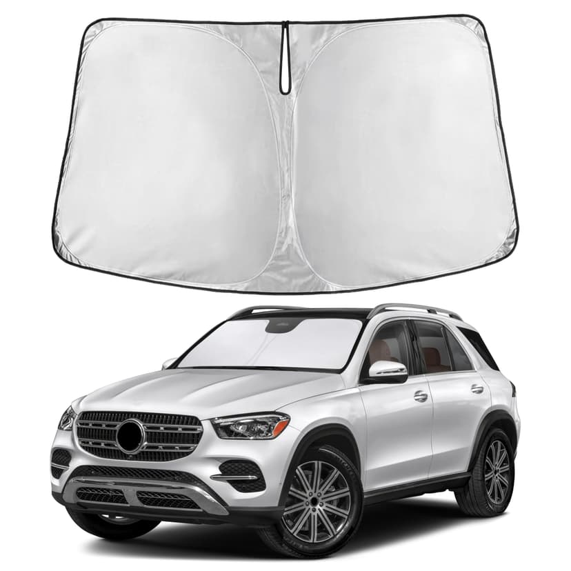 EcoNour Windshield Sunshade for Mercedes Benz GLE 350 450 2012-2025, 2026 | Sun Visor for Front Windshield & Window Sun Shade Cover, UV Heat Blocker & Protector, Car Accessories