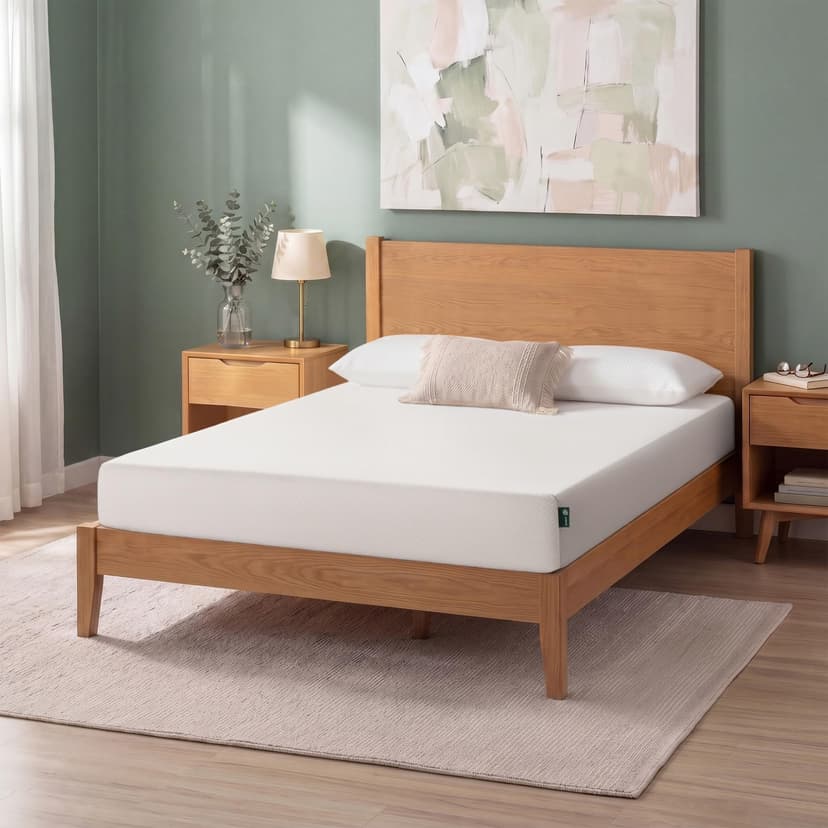 Zinus Green Tea Memory Foam Mattress 6 Inch, Pressure-Relieving Comfort and Total Body Support, Naturally Fresh, Medium Firm Feel, CertiPUR-US and Oeko-TEX Certified Safe Materials, Full | Pressure-Re