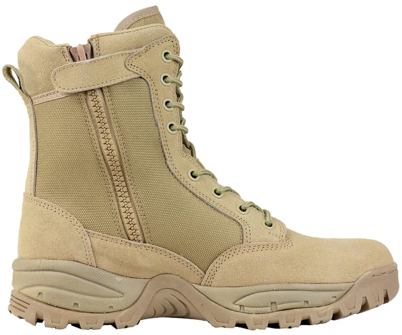 Maelstrom Men's Tactical Work Boots with Side Zipper – Lightweight Leather Military Style, Comfortable, Durable and Breathable for Outdoors