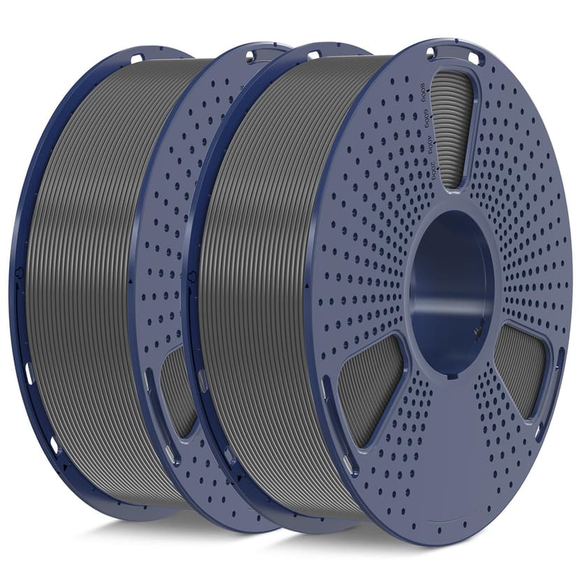 SUNLU PLA Plus 3D Printer Filament 1.75mm 2KG, Grey, 2 Packs | Neatly Wound, Upgrade PLA Filament, Dimensional Accuracy +/- 0.02 mm, Fit Most FDM 3D Printers
