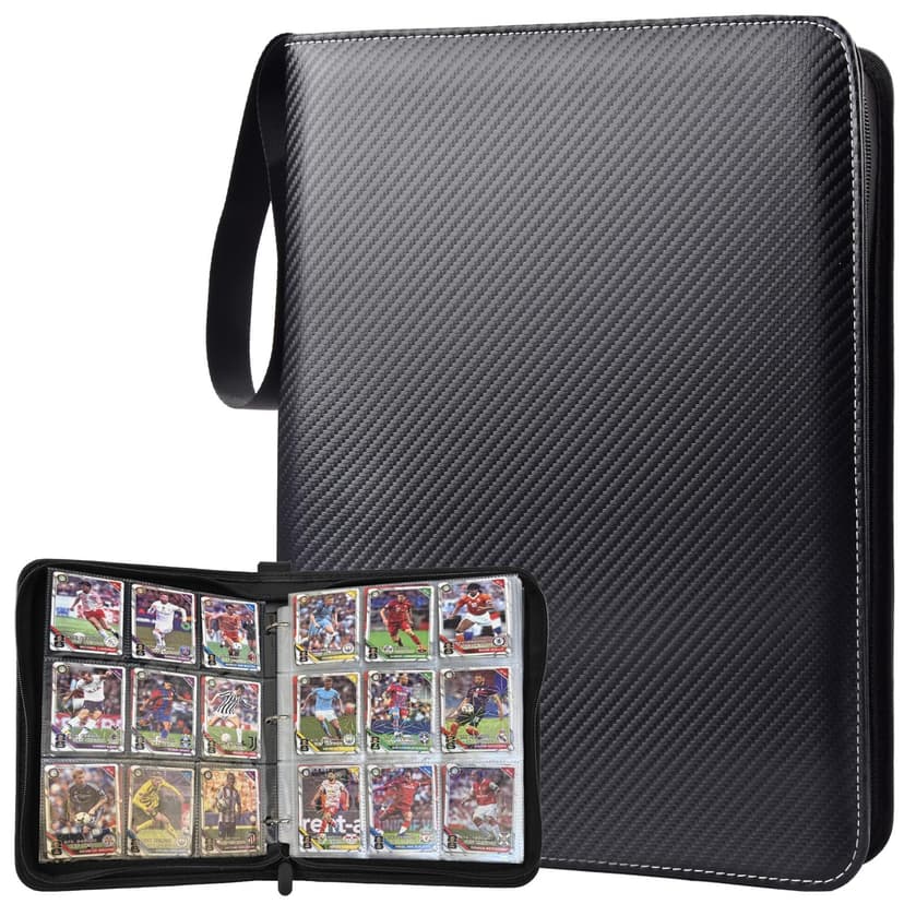 ULLTOON Portable 9-Pocket Trading Card Binder, Holds 1080 Cards with 60 Removable Double-Sided Sleeves, Baseball Card Binder Card Storage Organizer Album for Boys, Girls, Sports & Game Cards