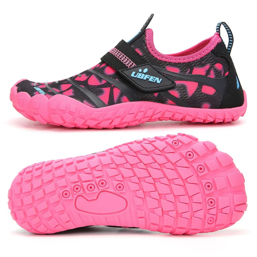 UBFEN Water Shoes for Kids Boys Girls Aqua Socks Barefoot Beach Sports Swim Pool Quick Dry Lightweight Toddler Little Big Kid