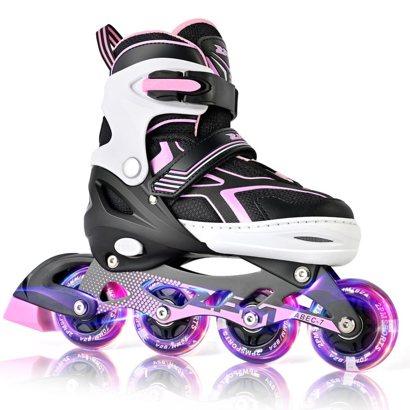 2PM SPORTS Torinx Inline Skates for Kids Boys Girls Ages 5-8 8-12 4-6 6-12 with Light Up Wheels, Adjustable Kids Roller Skates Blades for Adults Men Women Beginners Youths