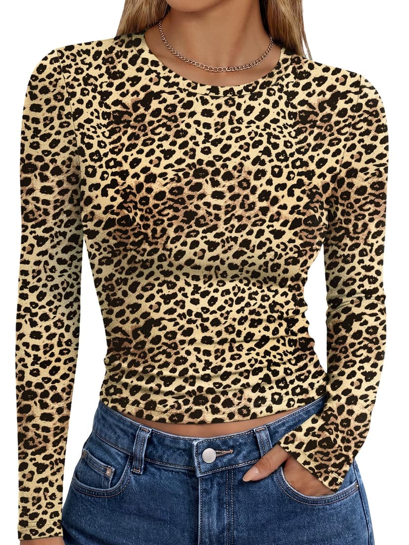 Trendy Queen Womens Long Sleeve T Shirts Fall Fashion Basic Y2K Tops 2026 | Buttery-Soft, Super Stretchy, Fitted Cute Tops, Going Out Basic Tees, Compression Underscrubs Shirts