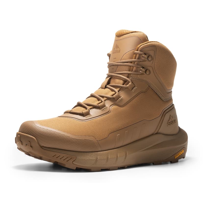 NORTIV 8 Men's Tactical Hiking Lightweight Cushion Sole for Work All Day Side Zipper Motorcycle Combat Military Boot Arch Support 8 Inches Terrascope
