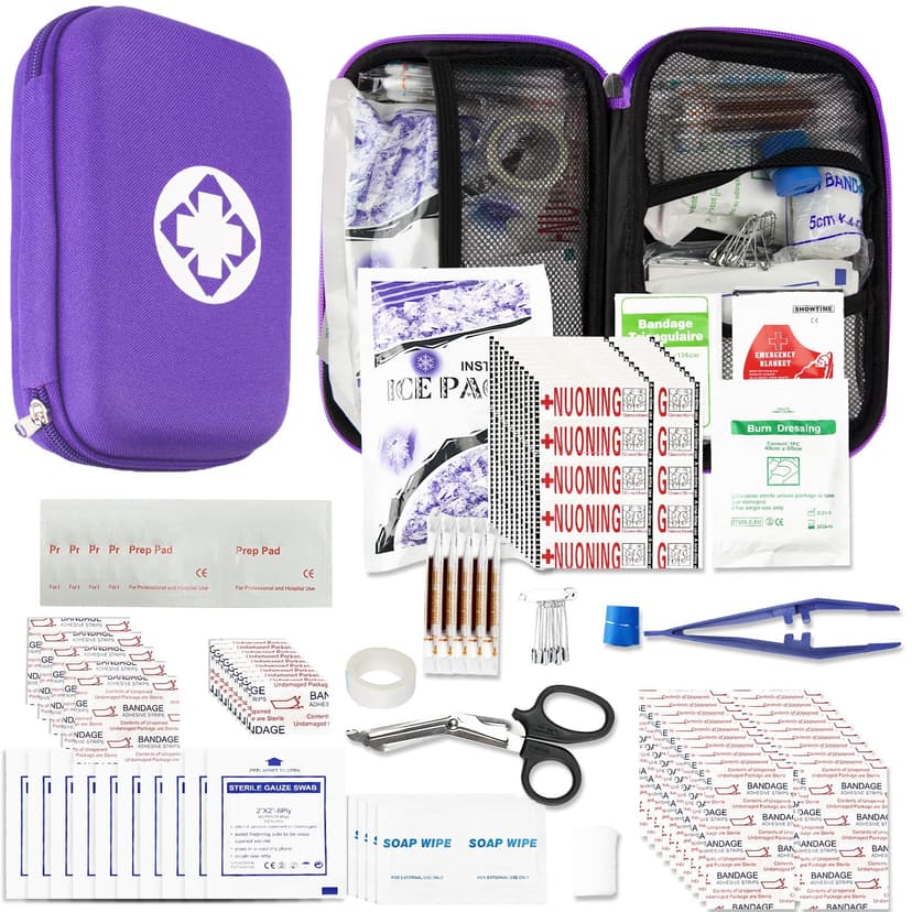 Small-Waterproof Car First-Aid Kit Emergency-Kit - Purple 277Piece Camping Equipment for Camping Hiking Home Travel YIDERBO | Camping Equipment for Camping Hiking Home Travel