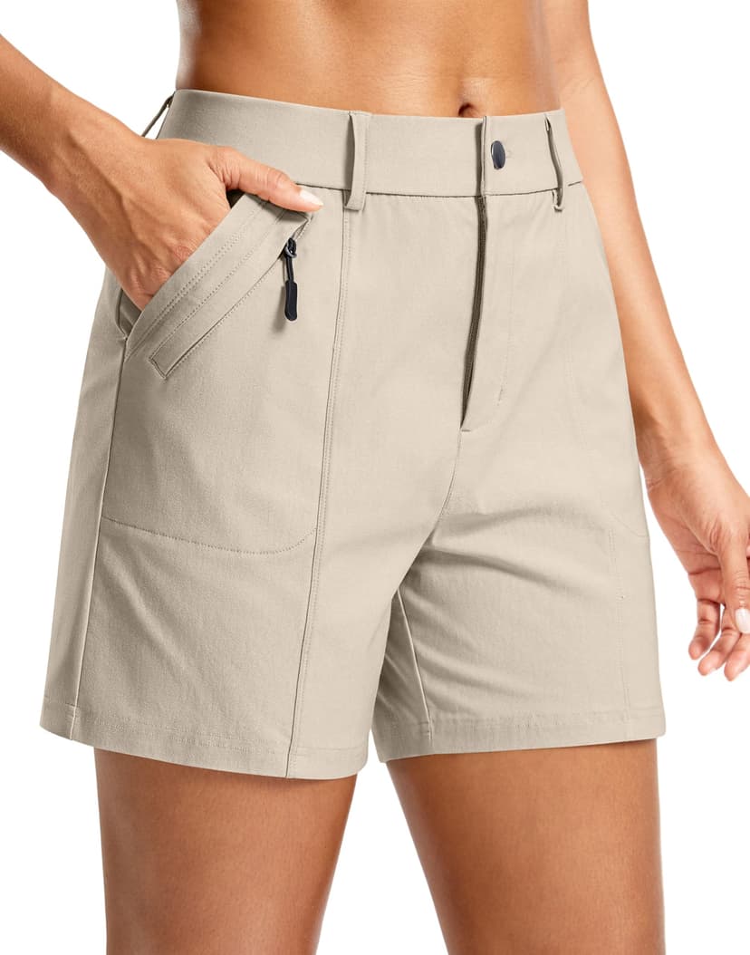 SANTINY Women's 5"/7" Hiking Golf Shorts Quick Dry Stretch Casual Work Shorts with Pockets for Women Walking Travel Summer