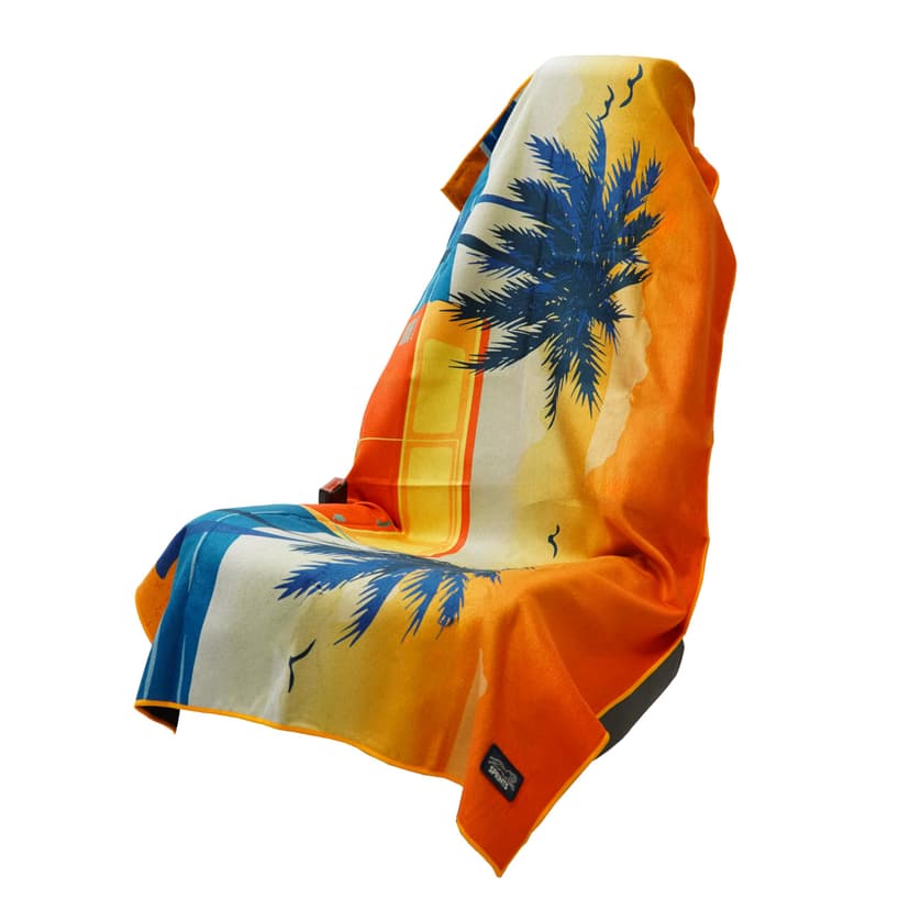 Sprints Athletic Running Towel, Full-Sized, Car Seat Cover - Performance Microfiber (Retro Sunset)
