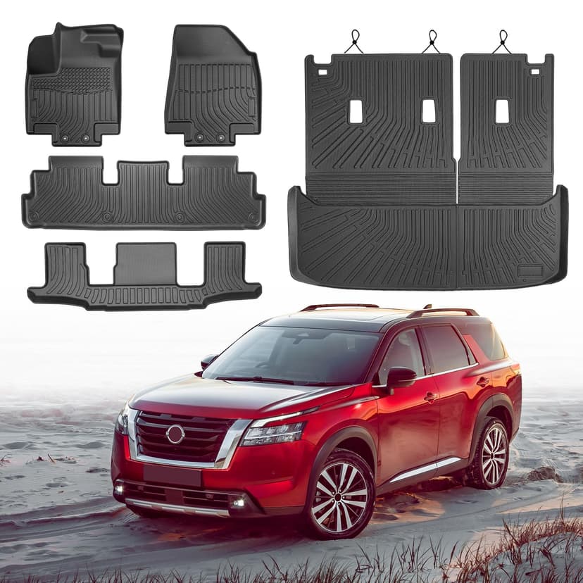 Cartist Floor Mats for Nissan Pathfinder 2022-2026 (Only Fit for 7 Seats), All Weather Cargo Liner for Pathfinder Accessories, Heavy Duty Car Mats, Car Accessories