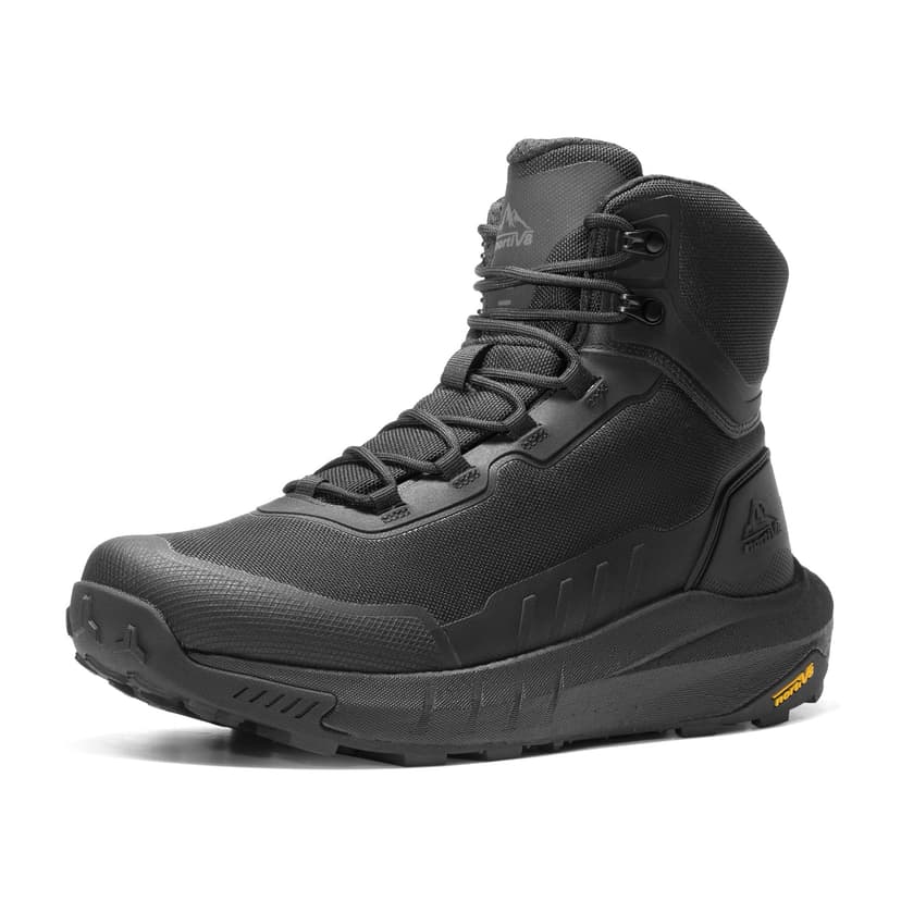 NORTIV 8 Men's Tactical Hiking Lightweight Cushion Sole for Work All Day Side Zipper Motorcycle Combat Military Boot Arch Support 8 Inches Terrascope
